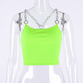 Summer Women's Chain Strap Crop Top Tank Top