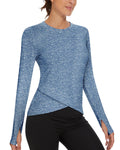 Soneven Womens Long Sleeve Thermal Wrokout Tops Winter Running Shirts Athletic Shirts Thumbhole Shirts