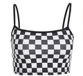 Plaid Crop Top, Checkered Vest, Spaghetti Strap Top