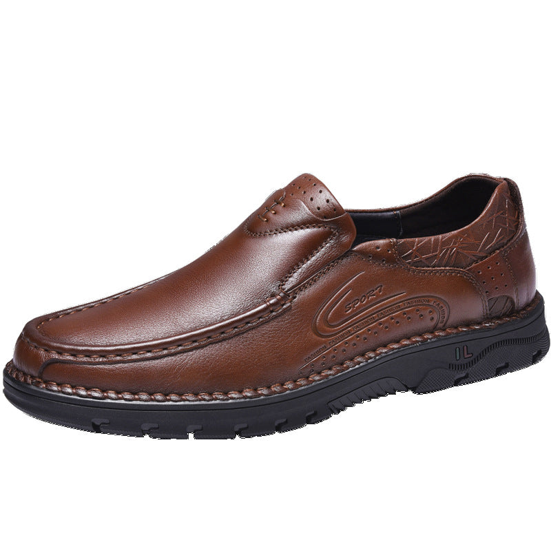 Top Layer Cowhide Low-Top Casual Leather Sneakers