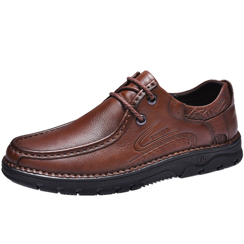 Top Layer Cowhide Low-Top Casual Leather Sneakers